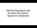 Vector Analysis and Angle Calculation