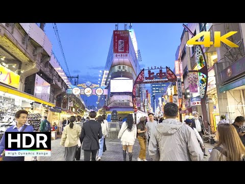 Tokyo Night Walk - Ueno [4K HDR]