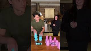 Cup Stack Balloon Grab Challenge! 🤣 #funnyfamilygames #funny #partygames