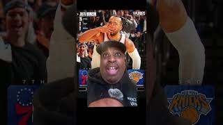Jalen Brunson goes crazy Knicks blowout game 1 win vs 76ers #nba #fyp #knicks #76ers #jalenbrunson