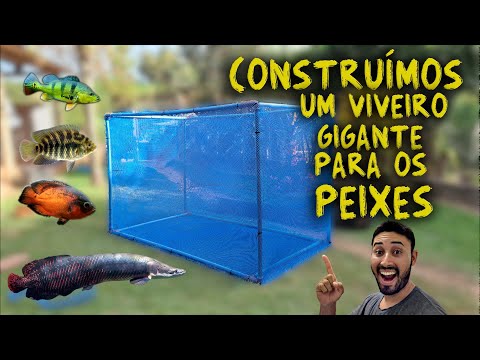 CONSTRUÍMOS  UM VIVEIRO GIGANTE PRA CRIAR PEIXES!