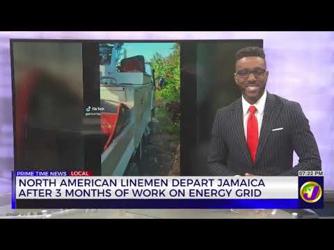 YouTube video thumbnail:  North American Linemen Depart Jamaica After 3 Months of Work on Energy Grid