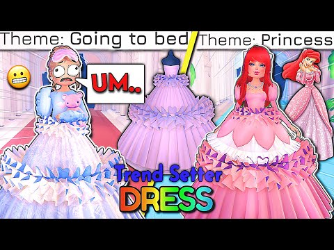 Wearing The TRENDSETTER Dress For EVERY THEME In DRESS TO IMPRESS! | ROBLOX Challenge