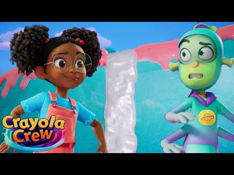 Alien Slime Party | Crayola Crew 🖍️ | Cartoons For Kids | Kids Show | Toddler Learning Cartoons