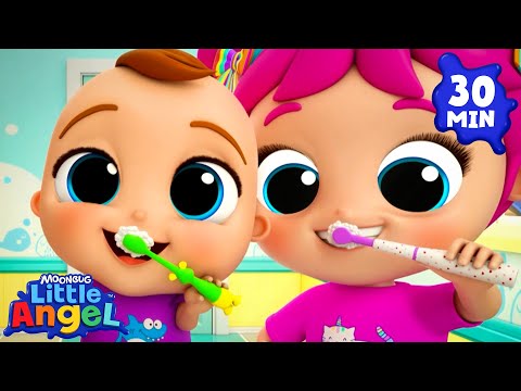 Brush Your Teeth with Me! 🪥 | Little Angel 😇 | 🔤 Subtitled Sing Along Songs 🔤