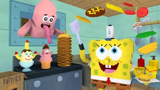 🍕 [Full Season] Work At Bikini Bottom Fast Food Places - Minecraft Animations
