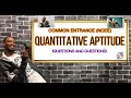 Quantitative Aptitude Problem Solving