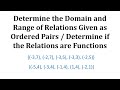 Understanding Domain, Range, and Functions