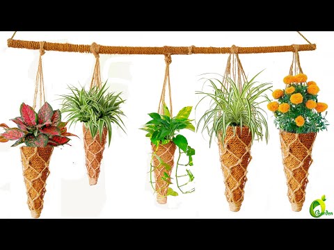 Crafty Diy Hanging Cone Planter: Using Recycled Materials For Your Eco-friendly Organic Garden!