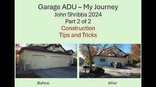 Garage ADU Part 2 Construction
