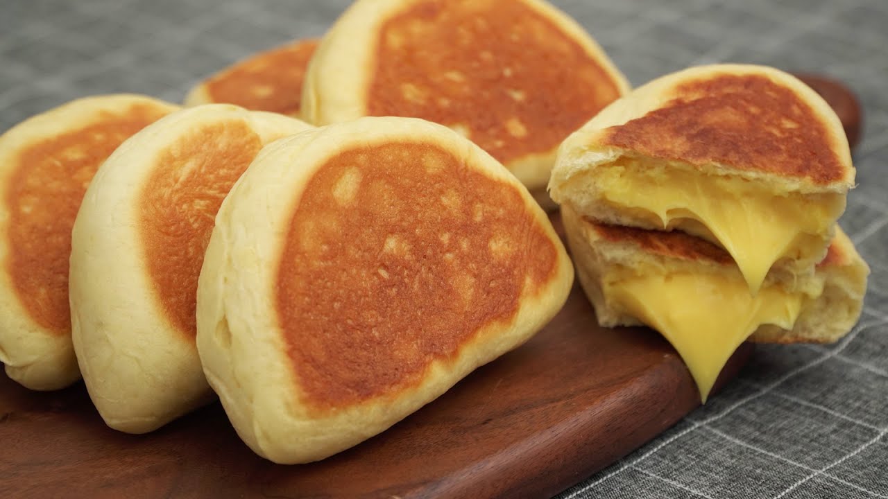 [KHÔNG CẦN LÒ] Cách làm bánh mì sữa nhân kem trứng – Custard Cream Bun
