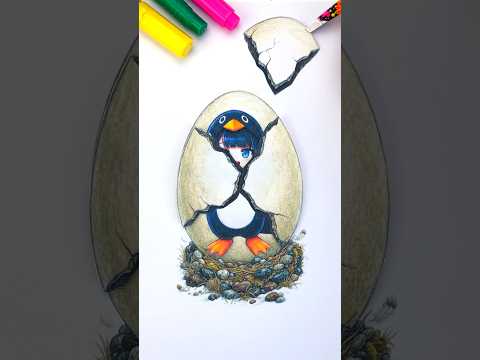 Gugu Gaga Penguin 🐧 Hatching from Egg Puzzle Game 🥚❤️ DIY Easy Paper Game Idea #gugugaga