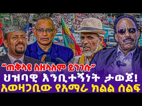 “ጠቅላዩ ለዘላለም ይንገሱ”ህዝባዊ እንቢተኝነት ታወጀ!አወዛጋቢው የአማራ ክልል ሰልፍ - Ethiopia, Ethiopia news today