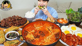 ASMR MUKBANG 집밥 직접 만든 두부조림 돼지불백 계란후라이 김치 먹방 & 레시피 Korean Home Meal EATING REAL SOUND!