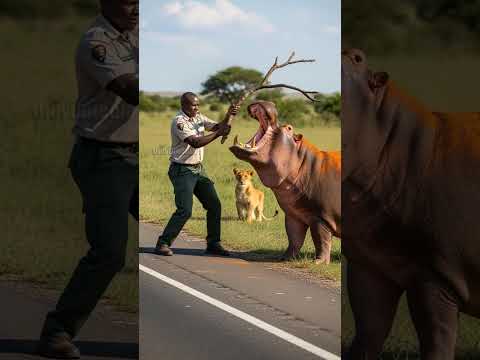 Park Ranger saves Lion Cub In Danger! #animal