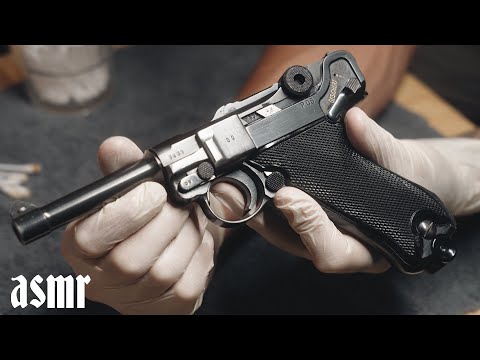 ASMR Cleaning my 1942 German Luger (WW2 Black Widow)