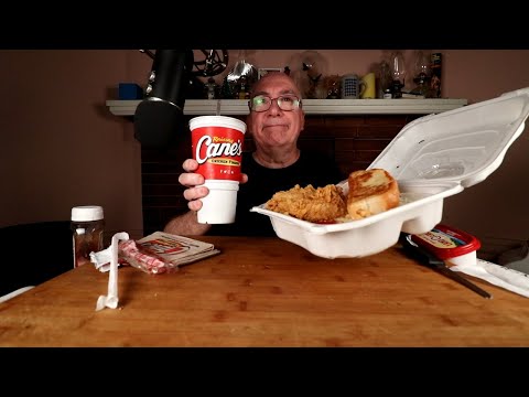 ASMR Raising Cane's Caniac Chicken Fingers Combo Mukbang