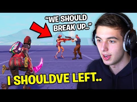 I Witnessed A KID COUPLE BREAKUP while undercover.. (Fortnite)