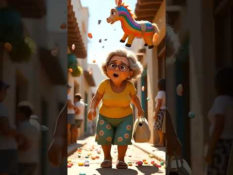 ¡Eh abuela, mira! ¡Una piñata! #gato #abuela