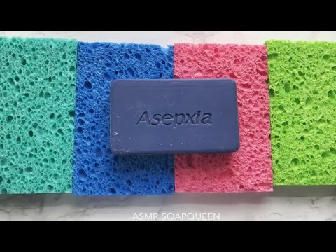 ASMR Sponge sound/ Hard soap pieces falling into water/ Cutting- ASMR