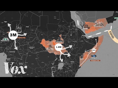 YouTube video thumbnail: The 4 Man-Made Famines Threatening 20 Million People