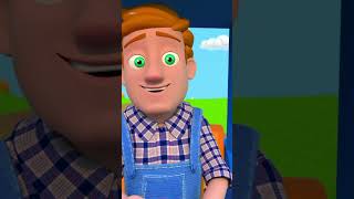 Wheels on the Tractor #shorts #kidsmusic #trending #rhymes #vehicle