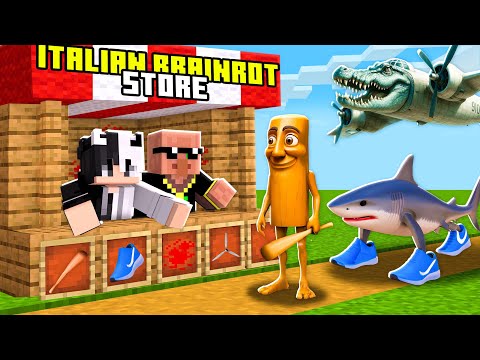 Minecraft But I Opened an Italian Brainrot shop In Minecraft..