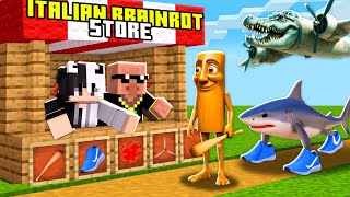 Minecraft But I Opened an Italian Brainrot shop In Minecraft..