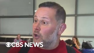 YouTube video thumbnail: Scotland Fans Arrive in Boston for World Cup: "We ran out of Beer"