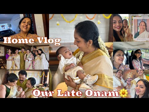 Home Vlog| Our Late Onam | A busy day at home | Sindhu Krishna 