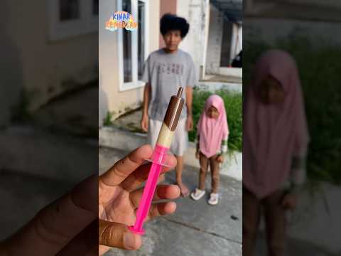 MAMA PUNYA PERMEN SUNTIKAN, AYAH TAKUT #shorts #viral #permen #suntikan #coklat #lucu #funny #jajan