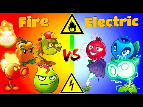Plants vs Zombies 2 Gameplay Fire Plants vs Electric Plants Challenge Primal PVZ 2 Game