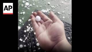 YouTube video thumbnail: Golf Ball-Sized Hail Pummels Parts of Arizona in Rare Storm