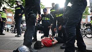 YouTube video thumbnail: Morocco's World Cup Win Sparks Celebrations and Clashes in the Hague