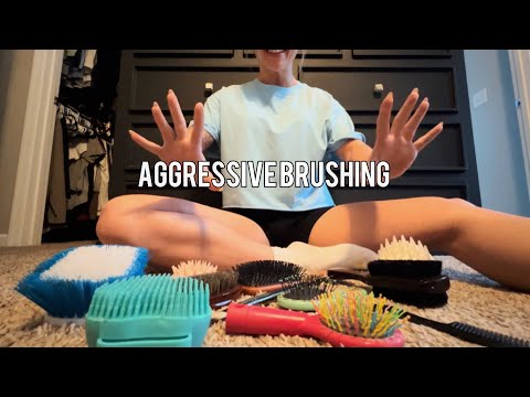 ASMR FAST & AGGRESSIVE BRUSHING💥 (CAMERA, CARPET, BEHIND CAMERA) NO TALKING