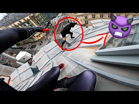 SpiderMan Fights Crime in Real Life (Parkour POV)