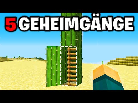 5 GEHEIMGÄNGE in MINECRAFT die du bauen musst!