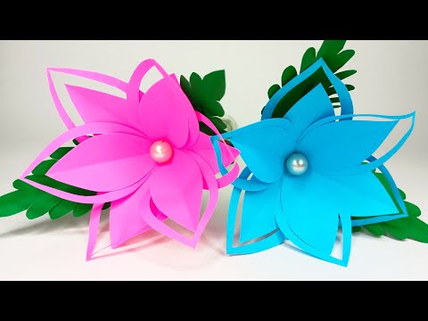 Unique Paper Flower 🌸🌿 Easy Paper Flower Making Idea || Room Decoration Idea