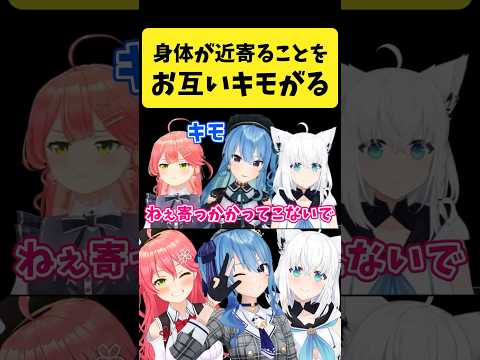 身体が近寄ることをキモがるmiComet【さくらみこ/星街すいせい/ホロライブ切り抜き】#shorts