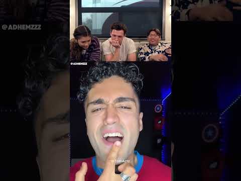 Tom Holland react try to laugh part 145 #tomholland #trynottolaugh #funny #reaction
