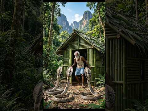 Hidden Bamboo Palace in the Deep Jungle EP 1 | Amazing Bamboo Craft & Survival Skills #house #shorts
