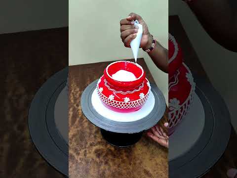 Red Jelly Matka Cake Design | Matka Beautiful Cake Design | Strwaberry Cake design | Matka Cake