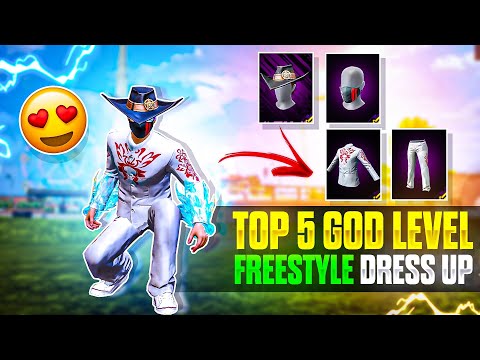 TOP 5 GOD LEVEL FREE STYLE DRESS COMBINATION || BEST FREE STYLE DRESS COMBO || MAD HYPER GAMING 🔥