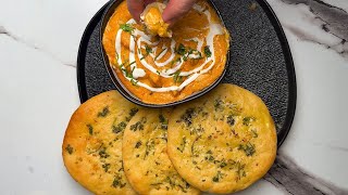 Butter chicken with homemade garlic butter naan🫶🏻