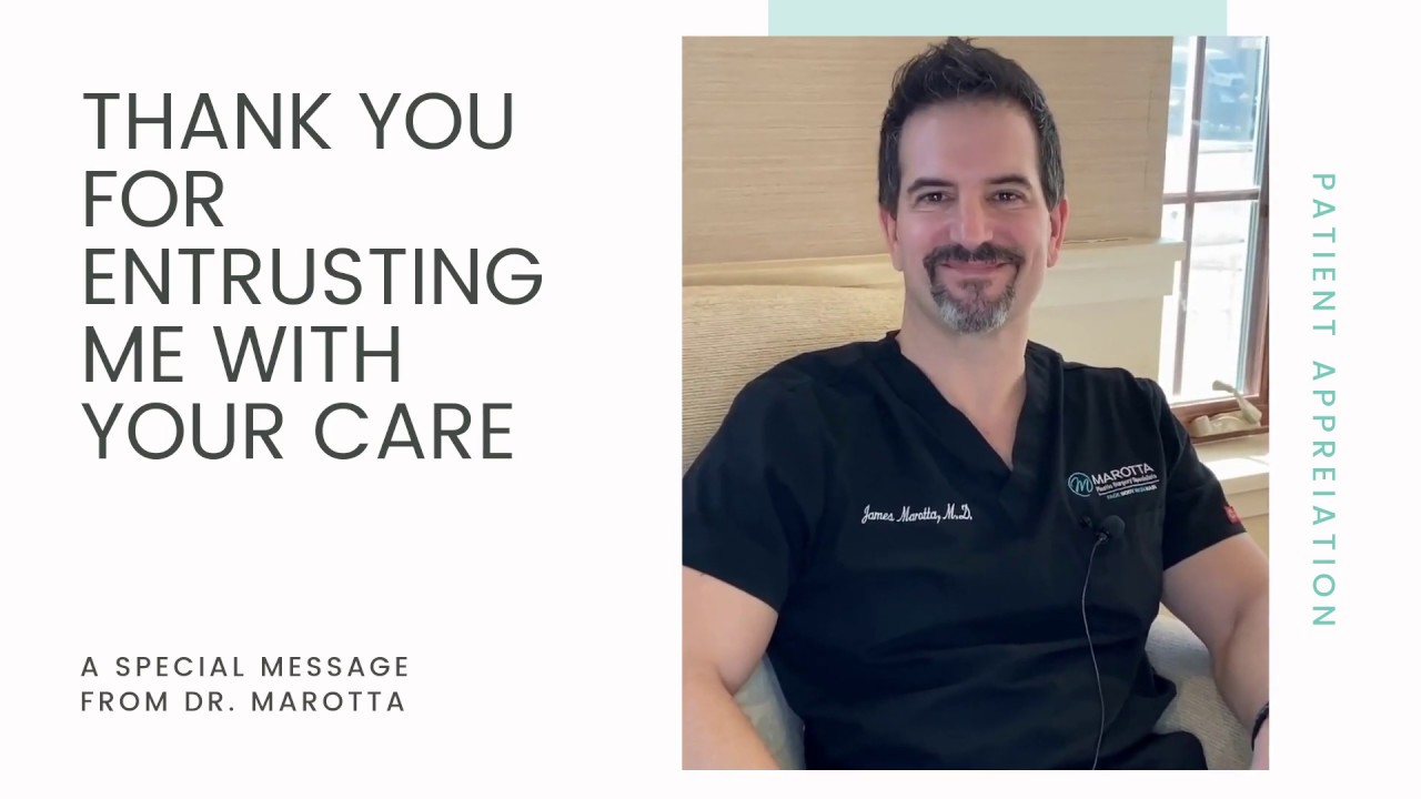 Doctor expressing gratitude to patients.