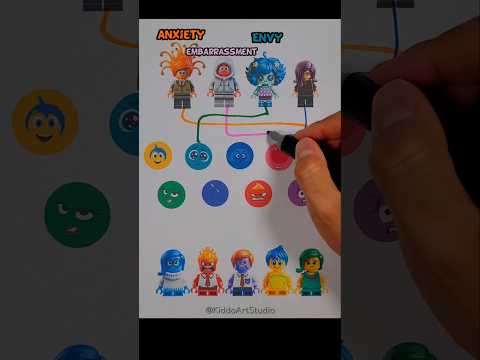 Inside Out 2 Lego Figure (full ver.) #shorts #trending #drawing