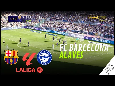 BARCELONA vs ALAVES La Liga 2025 Partido Completo Simulación y Predicción