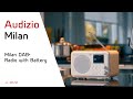 Audizio Milan Portable DAB+ Radio with Bluetooth, Wood
