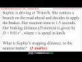 Calculating Stopping Distances and Speeds