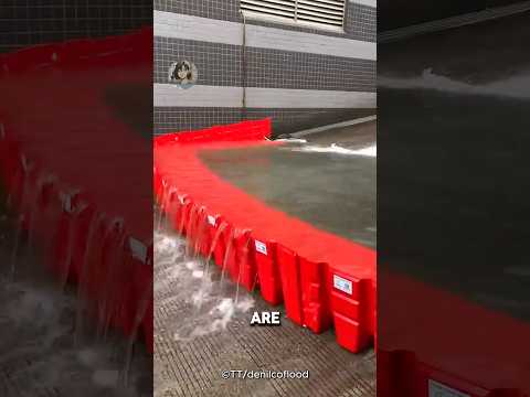 You Won't Believe How This Barrier Holds Back Raging Floodwaters!